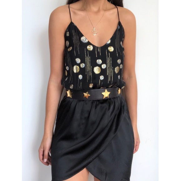 Revolve karina grimaldi black silk dress - Picture 2 of 8